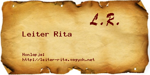 Leiter Rita névjegykártya